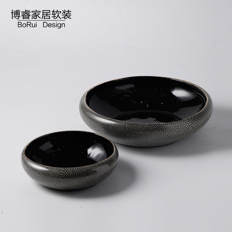 创意日式陶瓷碗浅口碗西式餐具水果碗沙拉碗果盘点心盘摆放装饰品