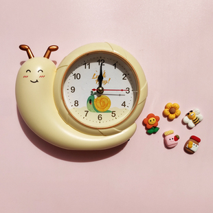 创意卡通电子闹钟厨房静音钟表冰箱贴磁性贴3d立体磁吸时钟吸铁石