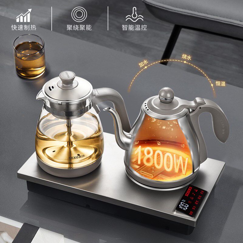 新功底部全自动上水烧水壶办公室1800W大功率泡茶专用电热水壶W54