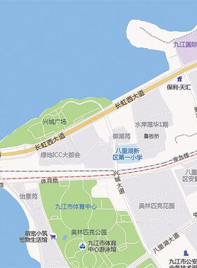 2024新款九江市城区地图办公室挂图高清防水墙壁装饰实物推荐定制