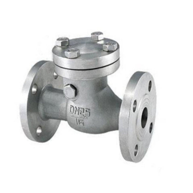 304不锈钢法兰止回阀H44W-16P逆止阀316单向阀2寸3寸旋启式止回阀