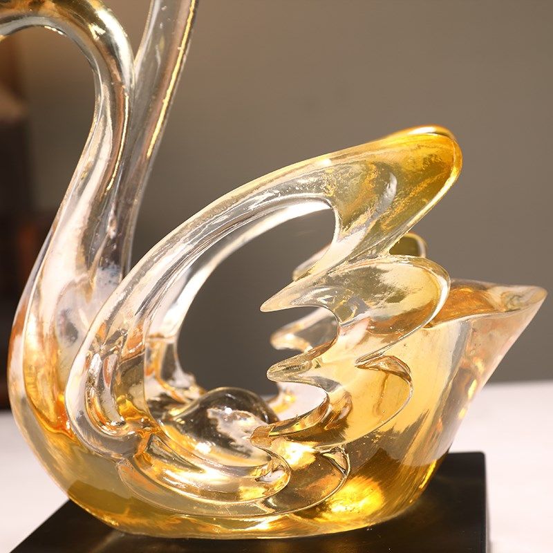 创意轻奢天鹅酒架入户玄关工艺摆件装饰品客厅酒店葡萄酒托架家用