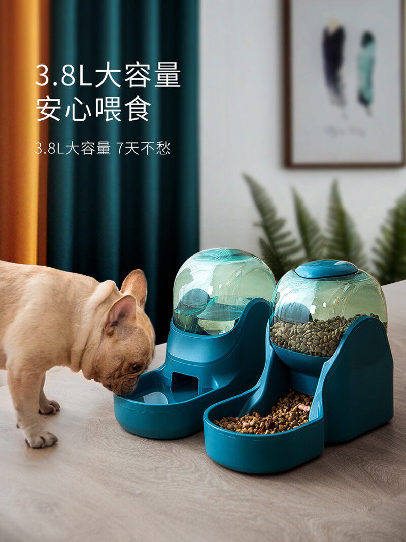 猫咪饮水机狗狗自动喂食器猫粮不湿嘴喝水流动不插电宠物泰迪用品