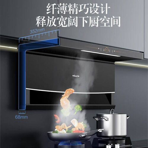 856吸油烟机家用厨房大吸力抽油烟机顶侧双吸烟机