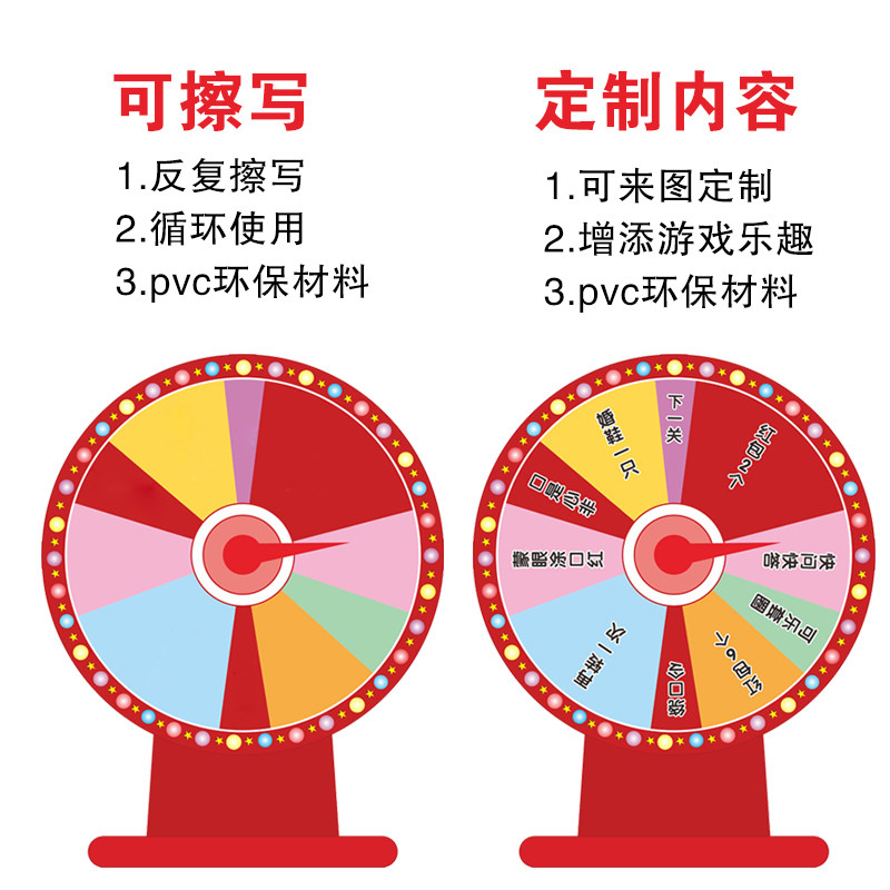 抽奖活动小转盘游戏娱乐台式接亲堵门道具趣味可擦桌面婚礼幸运盘