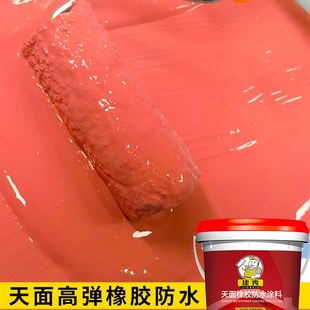 建秀天面橡胶防水涂料楼顶屋顶防水补漏材料平房裂缝漏水堵漏专用
