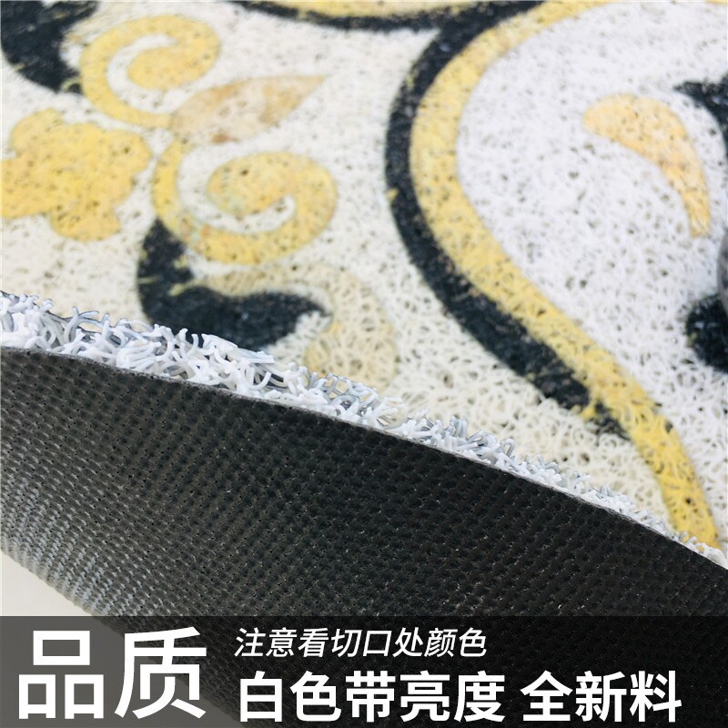 半圆形门垫欧式中式花朵大理石地垫进门垫子防滑防水pvc丝圈脚垫