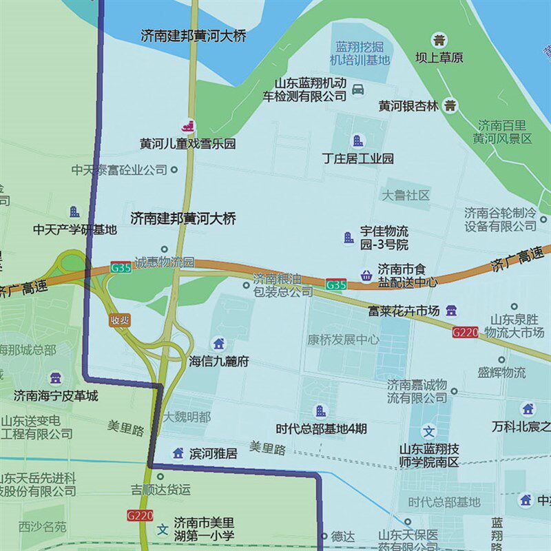 2023新款济南市地图贴图 办公室挂图 高清防水墙壁装饰画定制地图