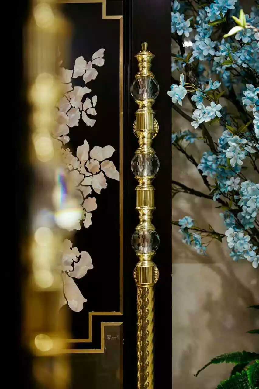 水晶大门拉手 欧式水晶古铜豪华大门拉手 酒店大拉手 玻璃门拉手