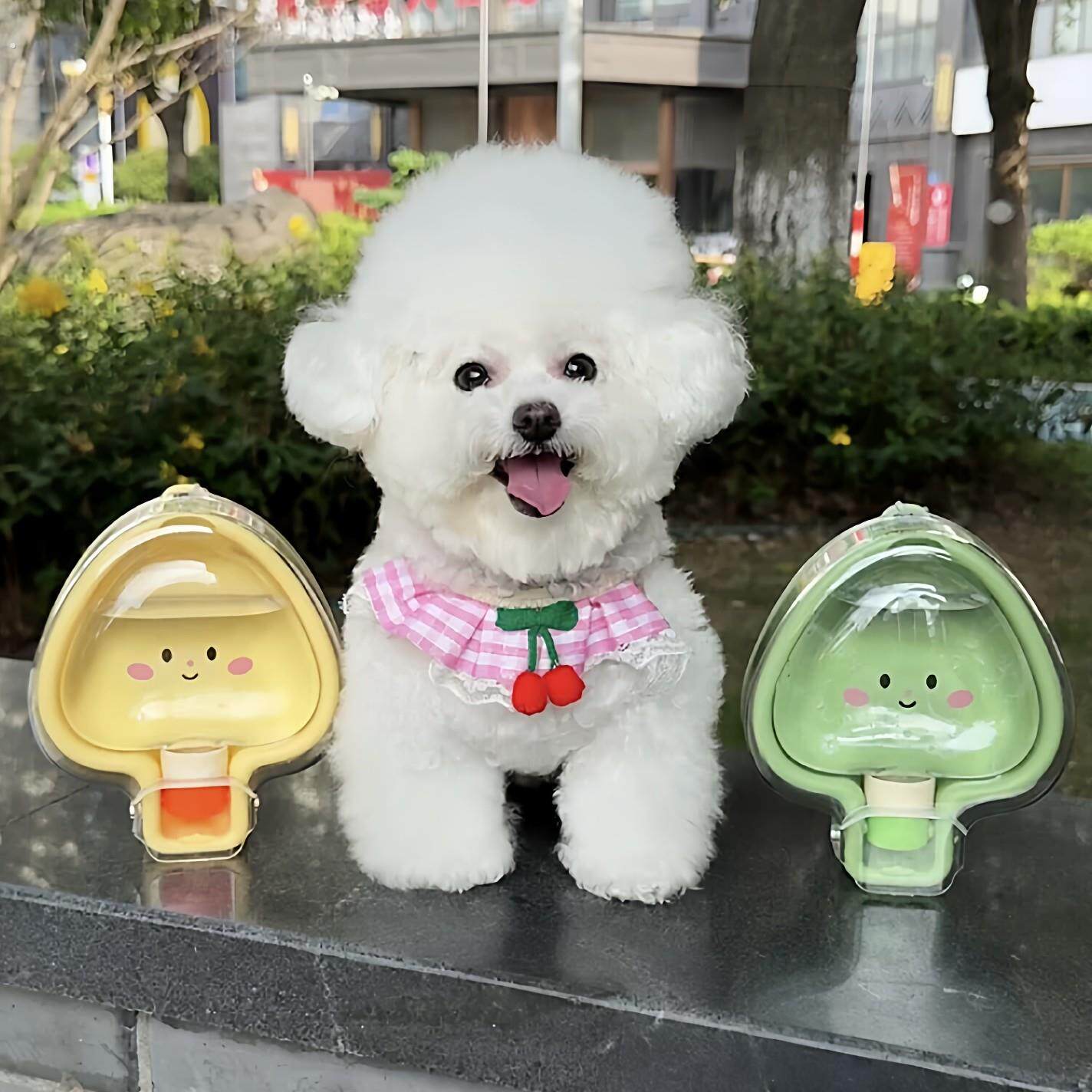 狗狗外出水杯便携式水粮一体户外遛狗随行杯可折叠宠物饮水喂食器
