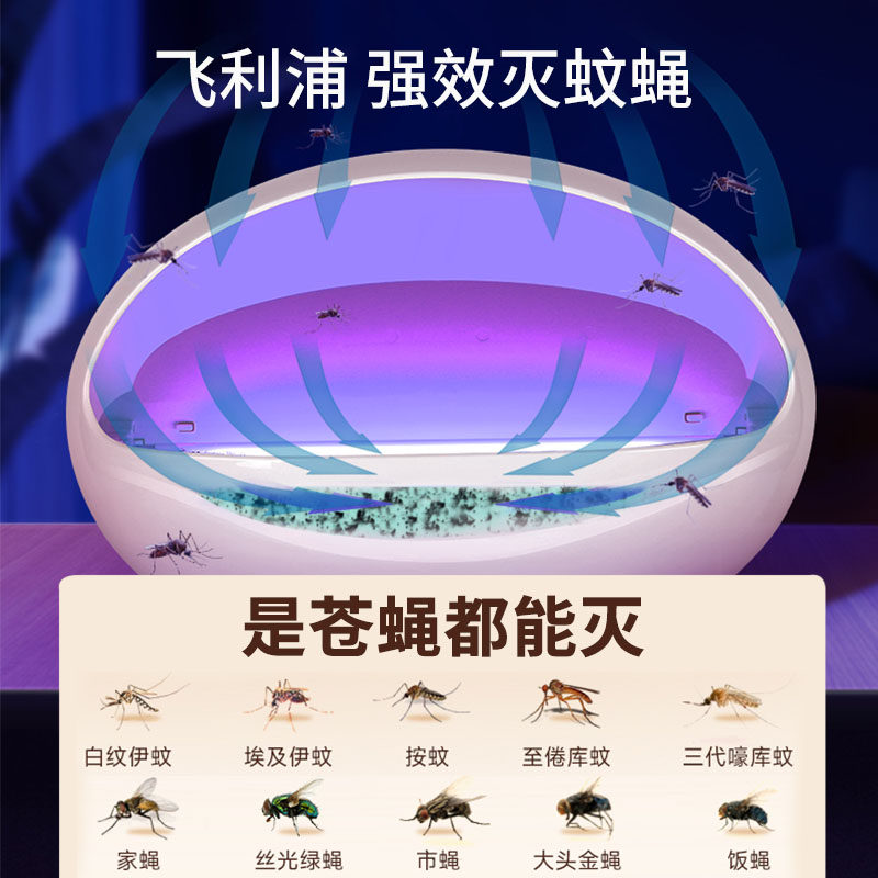 粘捕式灭蝇灯商铺用挂墙餐厅饭店用餐饮店捕苍蝇神器捕蝇灯灭蝇器