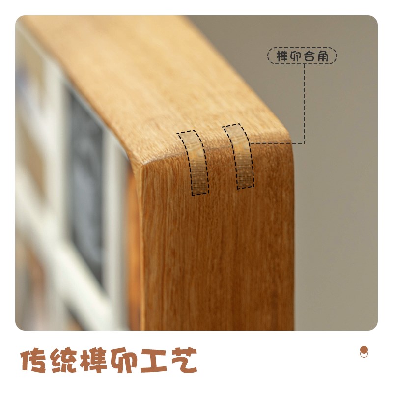 宝宝儿童周岁纪念册实木宫格相框摆台定制diy洗照片打印拼图挂墙