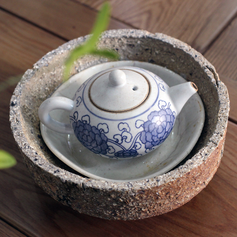 景德镇宋代湖田窑匣钵 影青窑具花器 柴烧窑具灰釉精美茶碗花钵