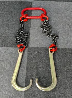 双钩起重链条索具加大开口吊链清障车链条行车挂链双链吊钩双脚链