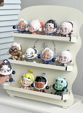 盲盒展示架收纳泡泡玛特手办盒桌面乐高积木立牌小摆件陈列架柜子