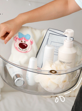 ins简约透明洗脸盆女生宿舍水果盆化妆室大号壁挂塑料盆家用洗衣
