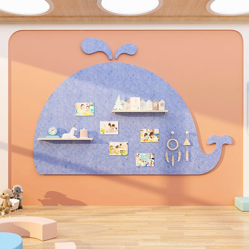 幼儿园环创主题墙面装饰成品定制毛毡板儿童风采作品展示栏墙贴纸