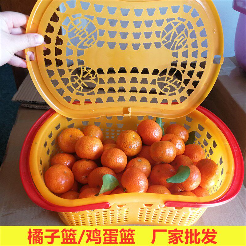 斤5装枇杷框桔手篮橘子龙眼框鸡蛋框桂圆篮塑料子提砂糖桔篮有盖