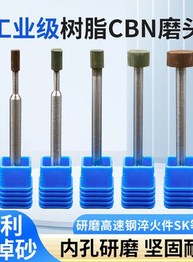 树脂CBN氮化硼磨棒抛火打磨SK孔白钢淬光模具钢内D内圆硬料修磨