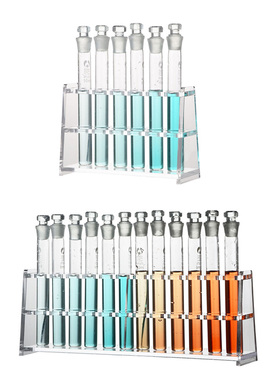 有机玻璃2色管架6孔1比孔试管架10mL/25mL/50mLm100/L激光切割