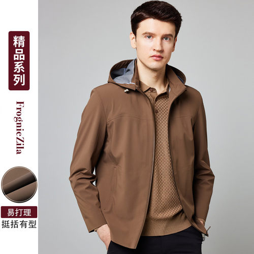 可拆卸帽男士简约舒适百搭夹克