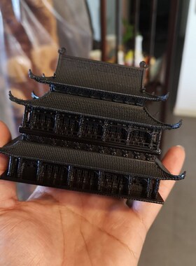 钰书房假山盆景吸水石宝塔凉亭微景观装饰藏经阁塑料古建筑模型