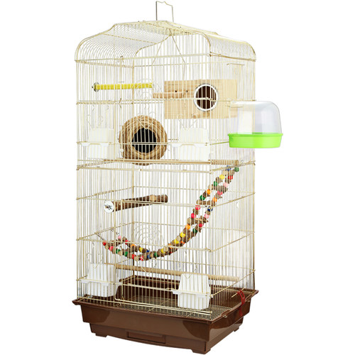 鸟笼加高鹦鹉大型铁丝笼 八哥用品画眉笼具 牡丹配件玄风鹩哥笼子