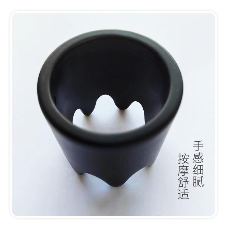 泗玥 泗滨砭石按摩梳子  圆形按摩头部梳  多功能砭石梳 玄黄砭石