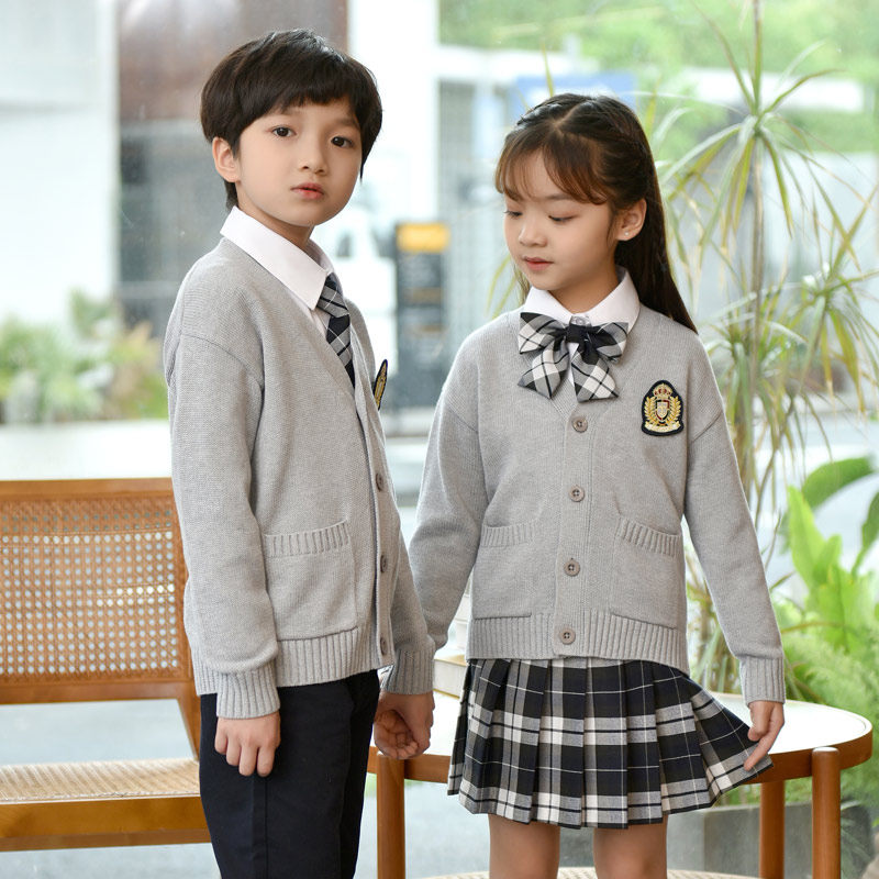 中小学生校服套装男女童装春秋季英伦日韩儿童毛衣班服幼儿园园服