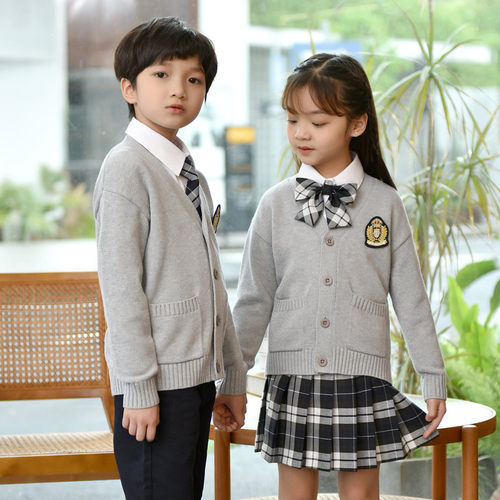 中小学生校服套装男女童装春秋季英伦日韩儿童毛衣班服幼儿园园服