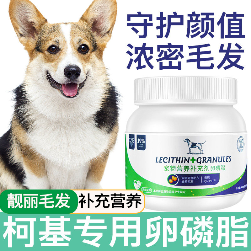 柯基专用卵磷脂狗狗美毛幼犬鱼油爆毛粉海藻粉宠物软磷脂营养靓毛