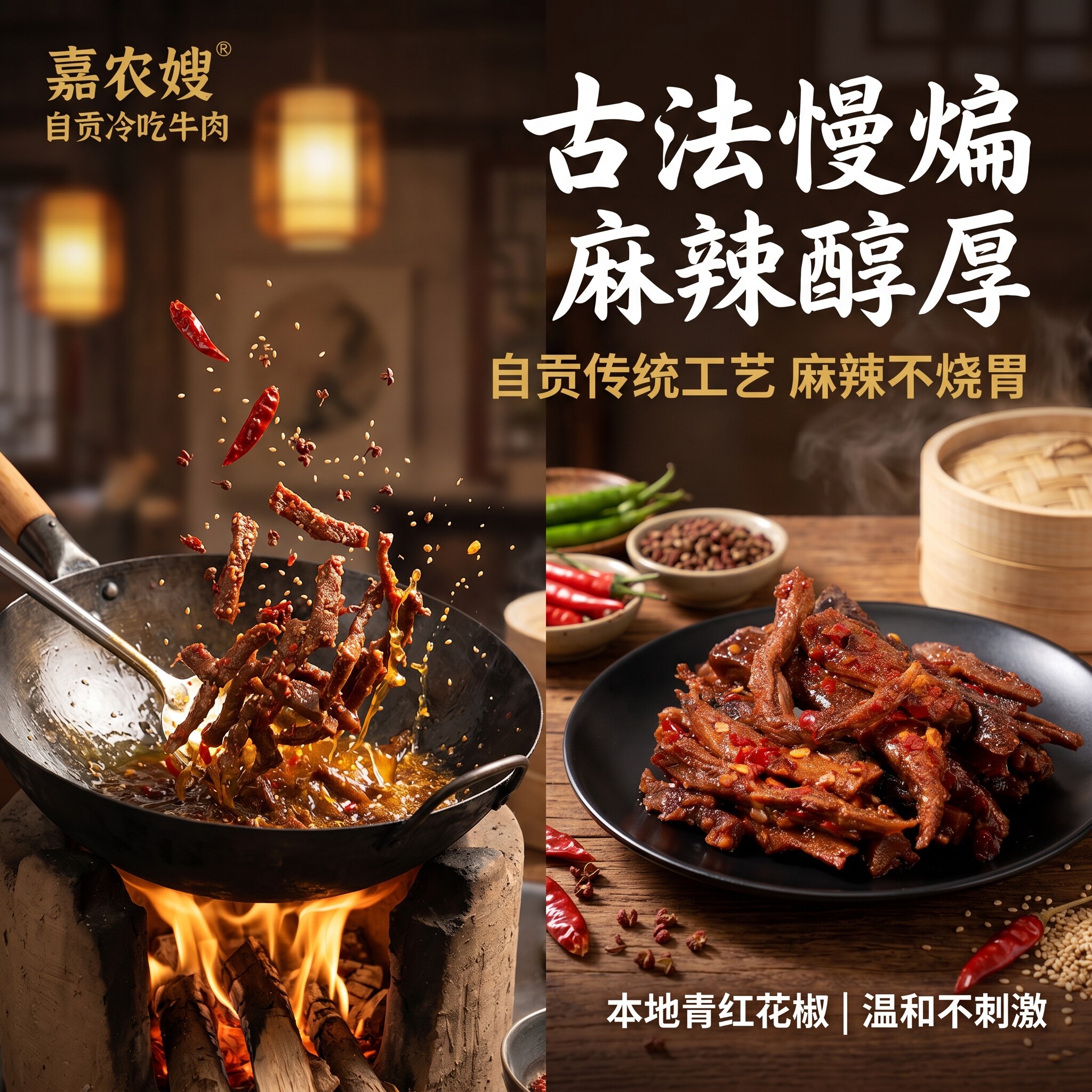 自贡牛肉干零食四川特产巨好吃的麻辣解馋休闲零食即食小吃熟食