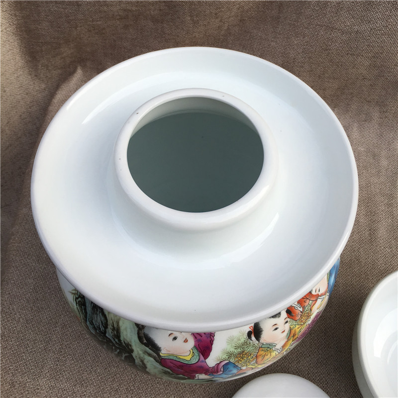包邮泡菜坛子景德镇陶瓷10斤泡菜坛密封储物罐四川泡菜腌菜坛罐