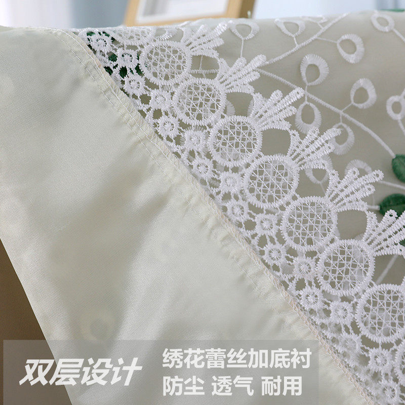 冰箱盖布防尘布双开门单开门防尘罩盖巾罩子家用蕾丝双层冰箱罩帘