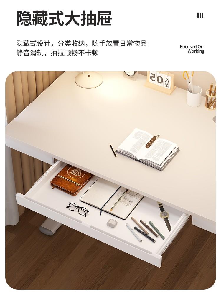 可升降电脑桌家用台式书桌卧室学生学习写字桌简约小户型办公桌子