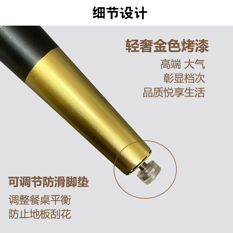 北欧简约岩板瓷砖餐桌腿支架玻璃组装桌子架铁艺金属实木大板桌脚