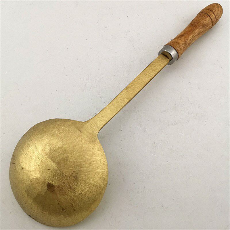 旺利来 铜汤勺老式炒勺铜炒菜勺家用铜勺子烹饪手工菜勺厨房用品