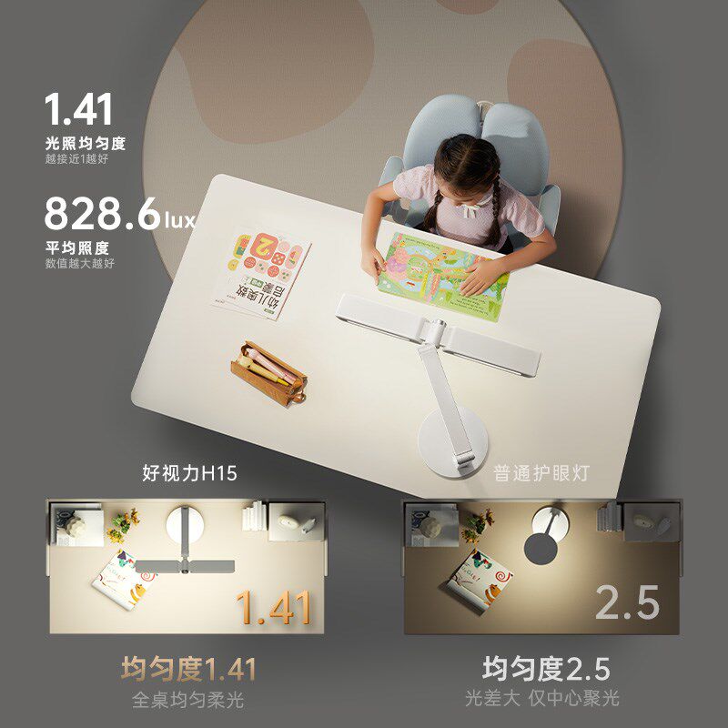 好视力护眼灯H15全光谱儿童学生写作业专用书桌护眼台灯