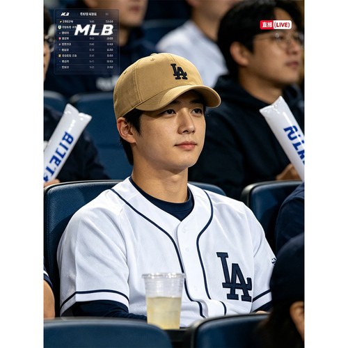 MLB帽子男女情侣棒球帽软顶鸭舌帽休闲运动帽四季3ACP7701N-07BGS
