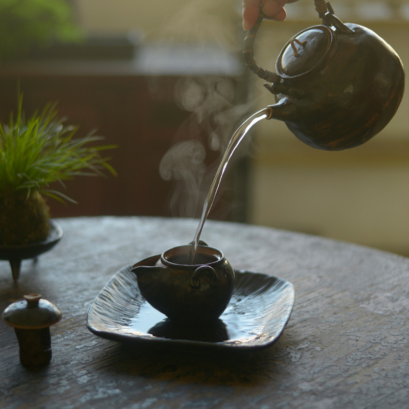 拙器粗陶耐热煮茶器提梁壶家用明火碳火电陶炉专用复古茶壶烧水壶