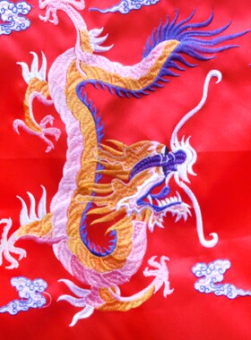 道家桌围桌布双龙八卦道法自然桌布红1米1.2米神台装饰挂幡龙门帘