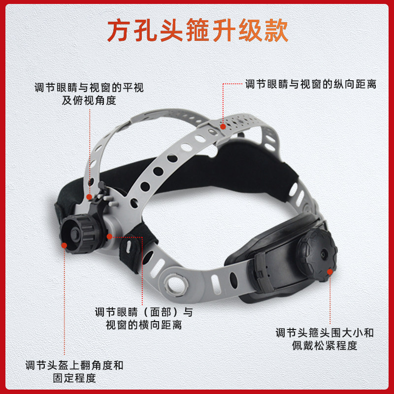 拓尔奇电焊面罩专用安全帽适配器电焊防护罩配件头箍变光焊帽头灯图片