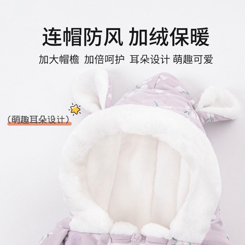 【恒温棉】婴儿披风斗篷秋冬外出宝宝防风抱被男女儿童挡风外套