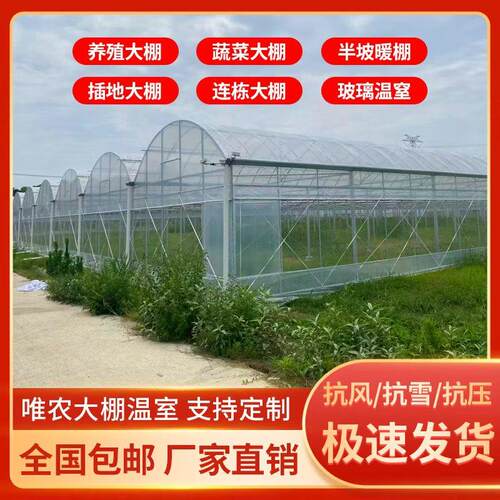 温室大棚骨架钢管养殖种植家用全套猪鸡舍钢架连栋配件简易蔬菜棚