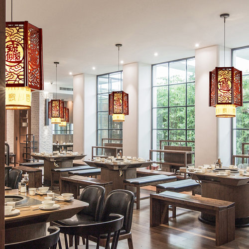 仿古灯笼古典饭店过道走廊灯复古餐饮装饰吊灯面馆小吃火锅店吊灯