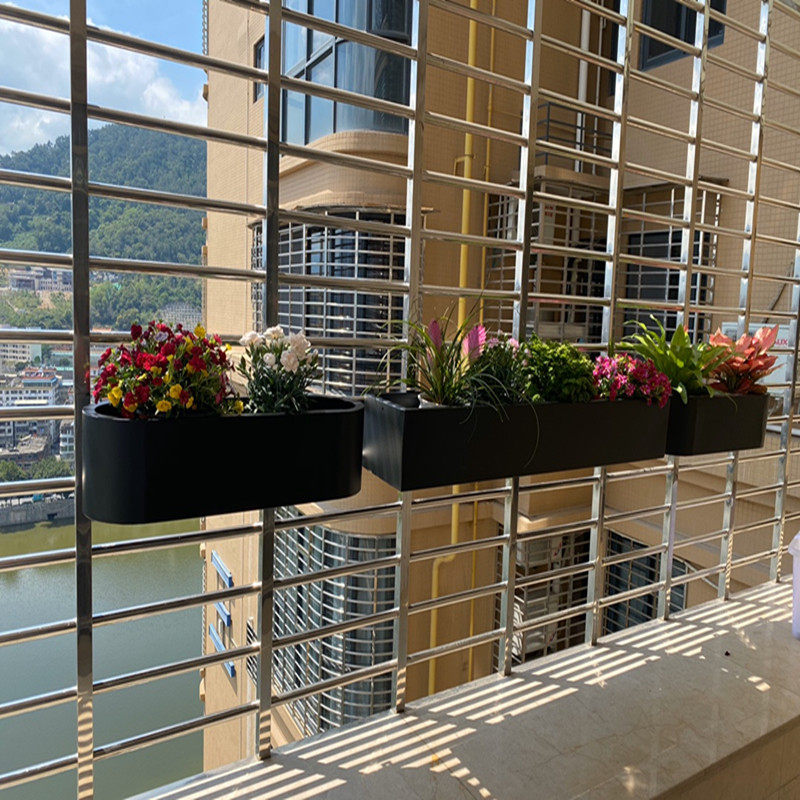 阳台花盆挂架花架置物架悬挂式室外栏杆挂式花槽绿萝多肉种菜花箱