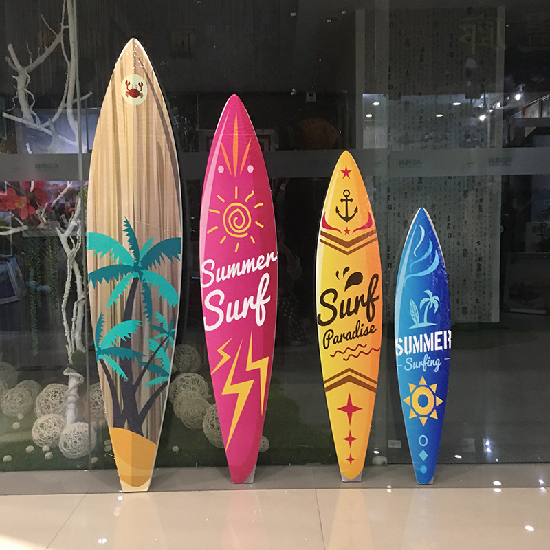 美陈摆件夏季冲浪板模型道具橱窗装饰商场地堆DP沙滩场景布置海边图片
