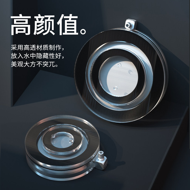 百因美鱼缸气势气盘石静音空气氧气盘细化器爆氧增氧泵沙盘气泡石