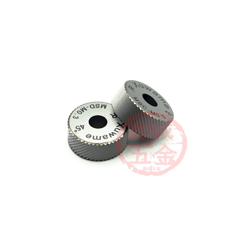 国标双轮网纹滚花刀P0.6280.942MM4530度模数M0.2M0.3网纹滚花轮