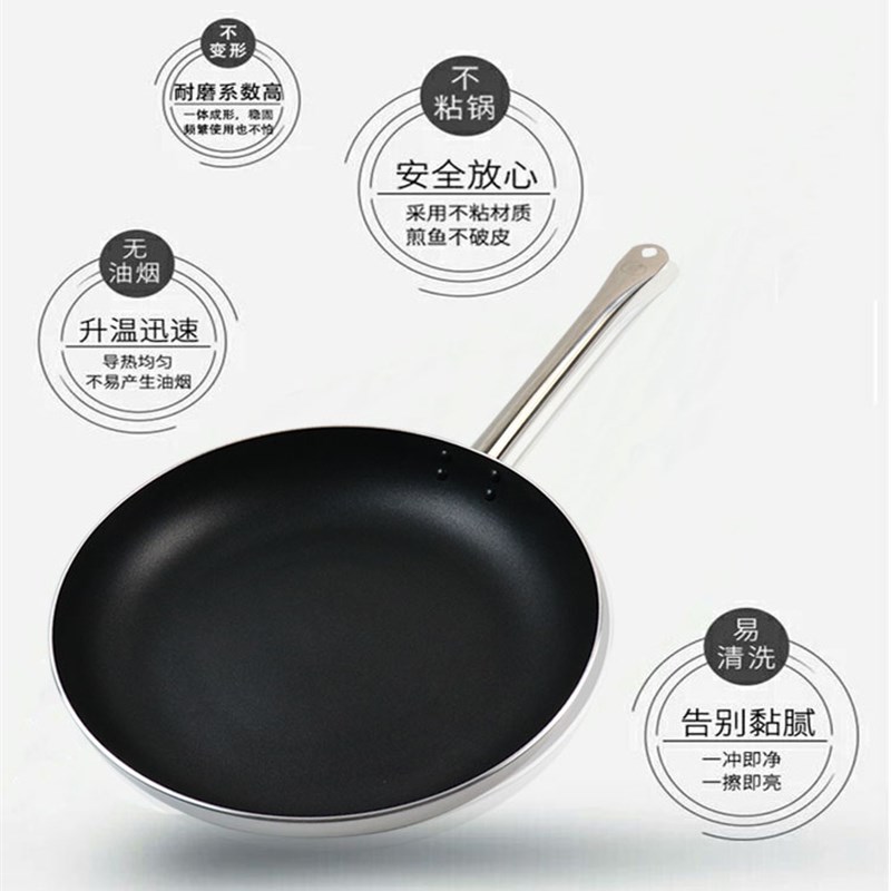 不粘锅平底煎锅铝烤盘电磁炉专用复合底酒店家用22/24/28cm图片